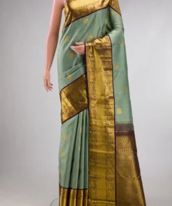 Green Dual Tone Kanchipuram Silk Saree