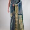 Peacock Blue Dual Tone Kanchipuram Silk Saree