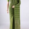 Mehandi Green Mysore Crepe Saree