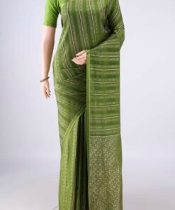 Mehandi Green Mysore Crepe Saree