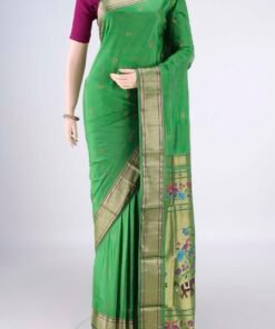 Green Blended Paithani Silk Saree