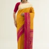 Swarna-Pure Silk Marigold Yellow Kanchipuram Saree