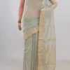 Grey Chanderi Cotton Saree