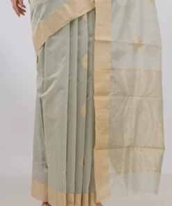 Alternative view of Grey Chanderi Cotton Saree