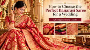 How to Choose the Perfect Banarasi Saree for a Wedding: A Complete Style Guide