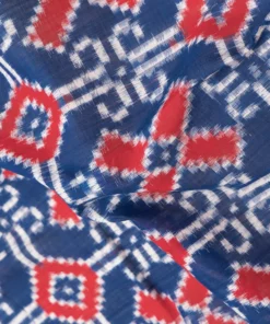 Alternative view of Blue Pochampally Cotton Saree