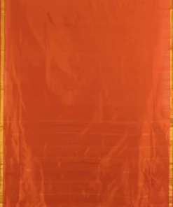 Alternative view of Pure Silk Pure Zari Rust Kanchipuram Nine Yards Saree