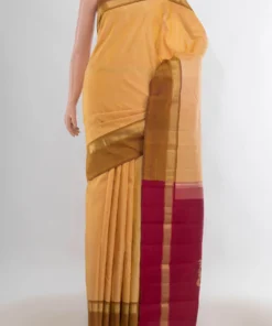 Pure Silk Sandal Kanchipuram Saree