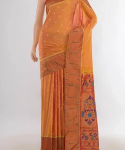Mustard Blended Paithani Silk Saree