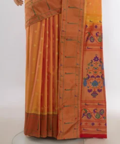 Alternative view of Mustard Blended Paithani Silk Saree