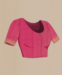 Alternative view of Pink Chanderi Silk Cotton Saree