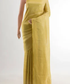 Yellow Mysore Crepe Saree Special