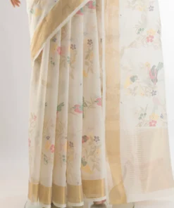 Alternative view of Pure Silk Pure Zari White Uppada Cotton Saree