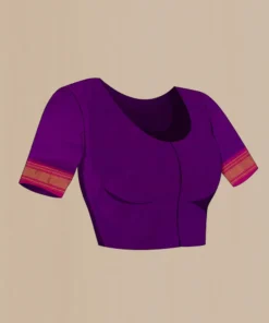 Alternative view of Pure Silk Purple Paithani Saree