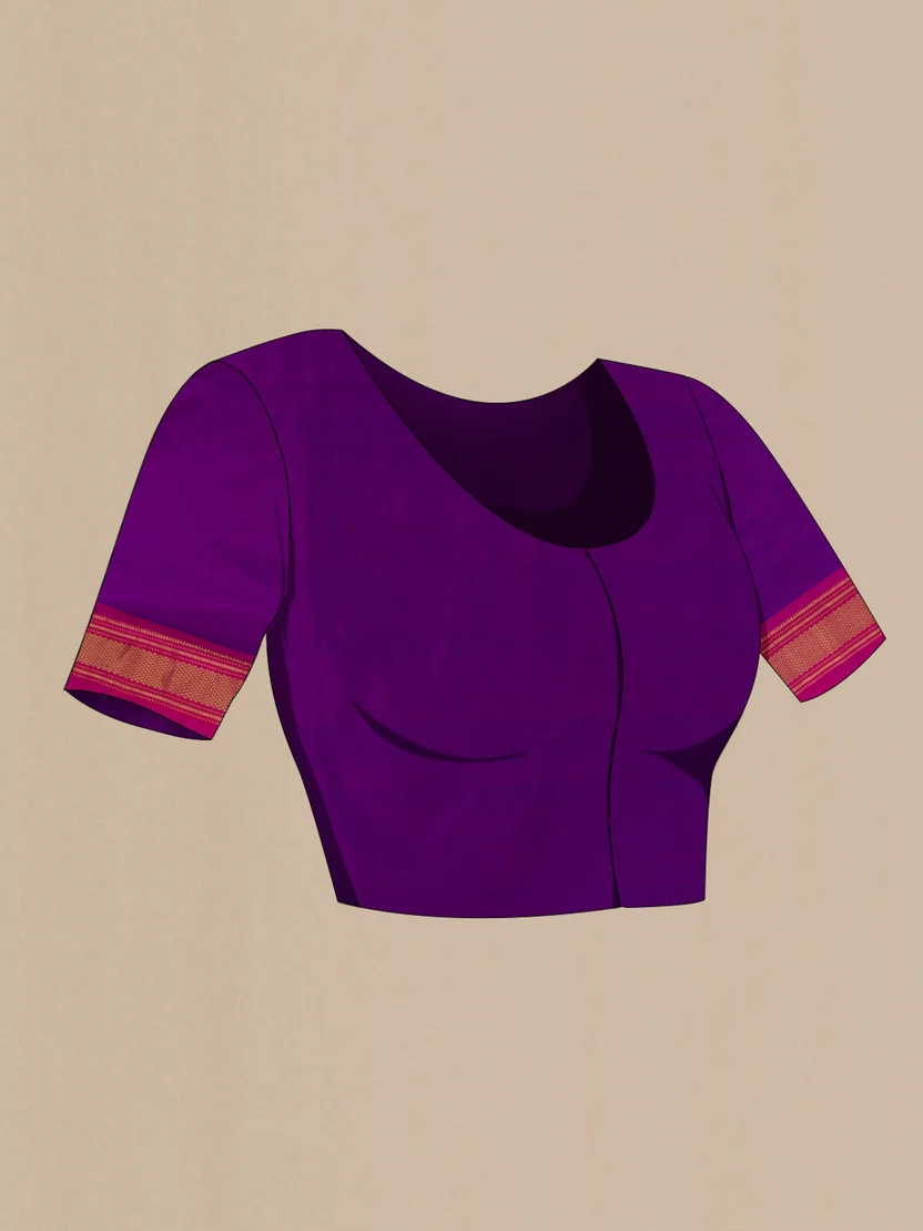 Pure Silk Purple Paithani Saree - Image 2