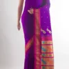 Pure Silk Purple Paithani Saree