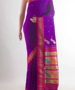 Pure Silk Purple Paithani Saree