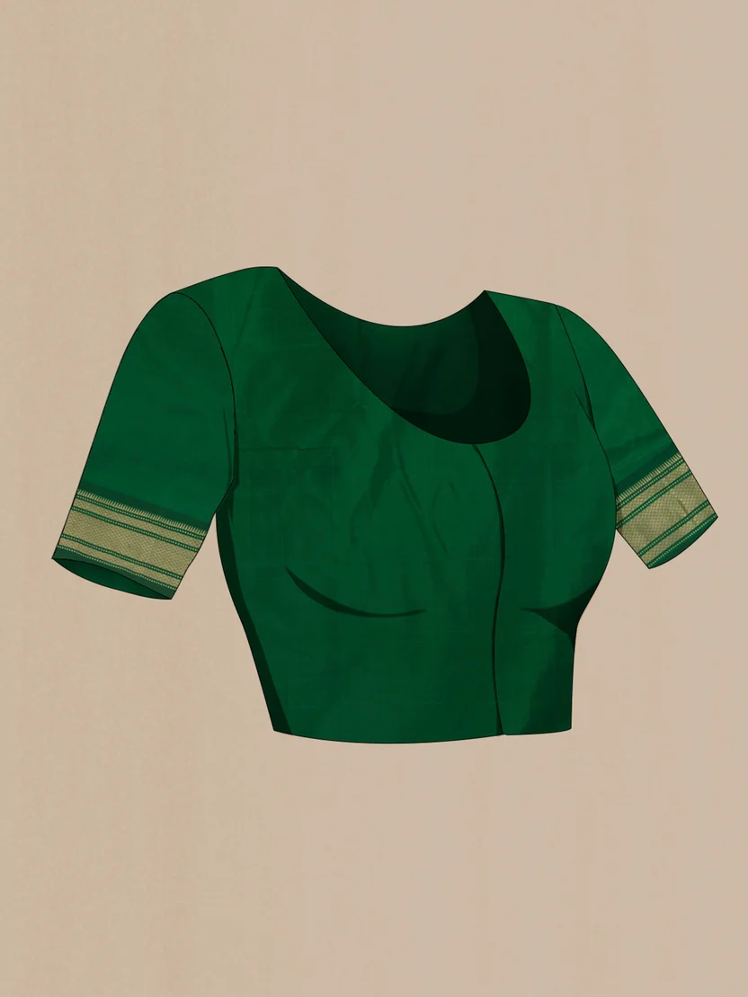 Pure Silk Green Paithani Saree - Image 3