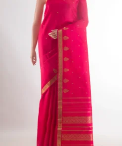 Pure Silk Pure Zari Pink Kanchipuram Saree