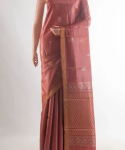 Pure Silk Coffee Brown Banarasi Katan Saree
