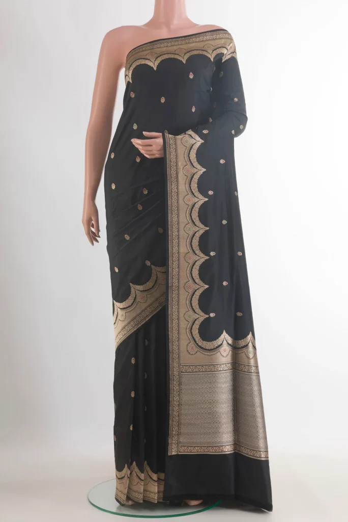 Pure Silk Black Banarasi Saree