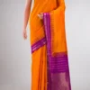 Orange Dual Tone Bangalore Silk Saree