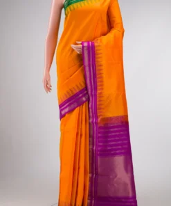 Orange Dual Tone Bangalore Silk Saree