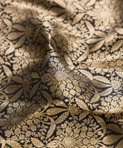 Alternative view of Black Banarasi Silk Saree