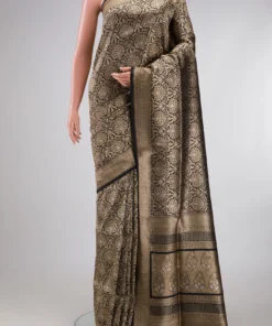 Black Banarasi Silk Saree