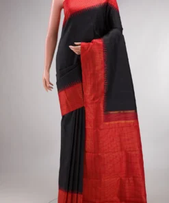 Pure Silk Pure Zari Black Kanchipuram Saree
