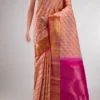 Pure Silk Pure Zari Orange Kanchipuram Saree