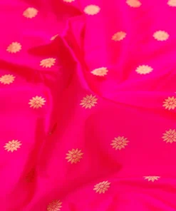 Alternative view of Pure Silk Dark Pink Dual Tone Paithani Saree