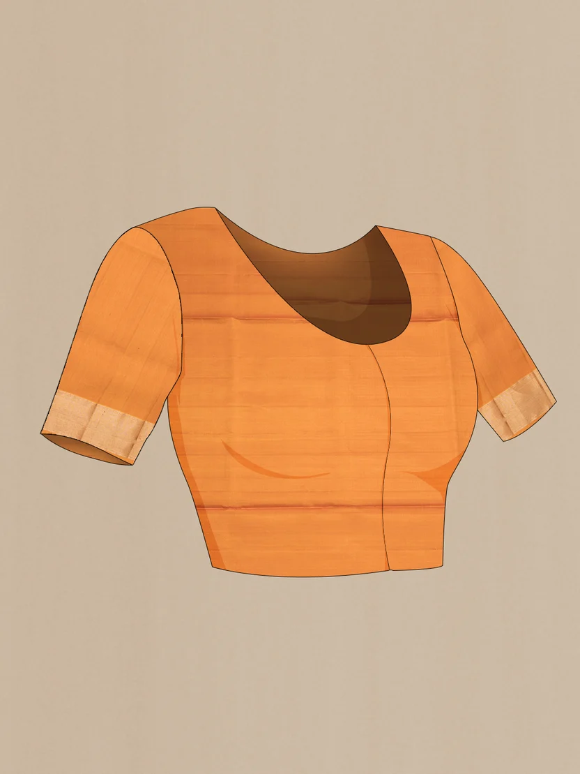 Pure Silk Mustard Soft Saree - Image 2