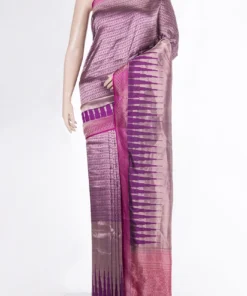 Pure Silk Magenta Banarasi Saree