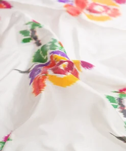 Alternative view of White Double Ikat Saree