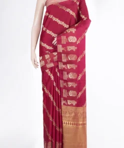 Pure Silk Maroon Kanchipuram Saree