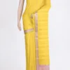 Lemon Yellow Mysore Crepe Saree
