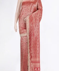 Red Blended Banarasi Silk Saree