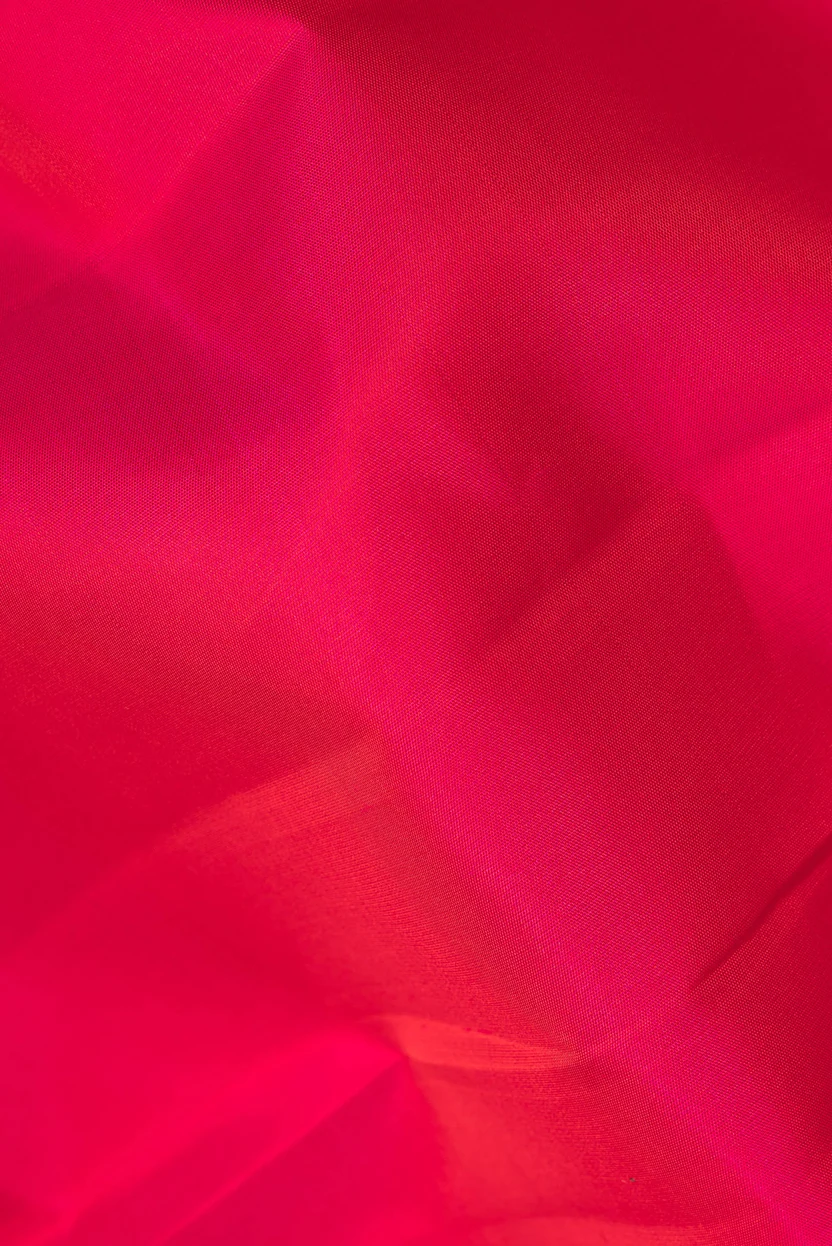 Pure Silk Dark Pink Dual Tone Kanchipuram Saree - Image 3