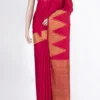 Pure Silk Dark Pink Dual Tone Kanchipuram Saree