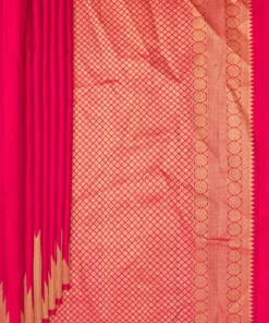 Alternative view of Pure Silk Dark Pink Dual Tone Kanchipuram Saree