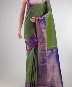 Pure Silk Pure Zari Green Kanchipuram Saree
