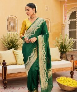 Vibhushita-Green Banarasi Silk Saree