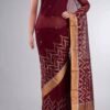Maroon Chanderi Silk Cotton Saree